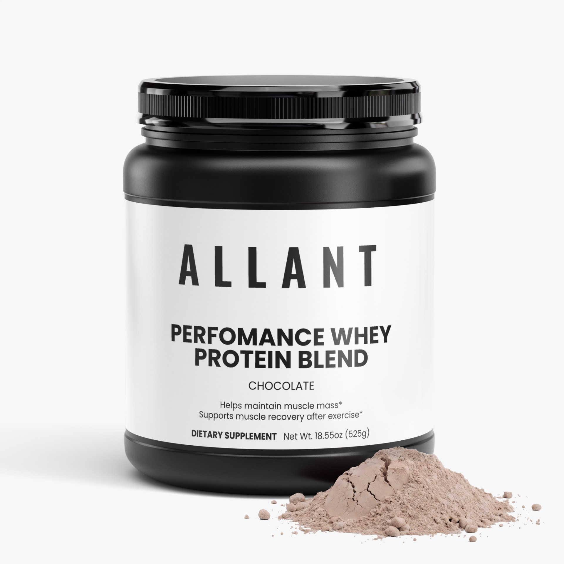 Performance Whey Protein Blend (Chocolate) supplement container